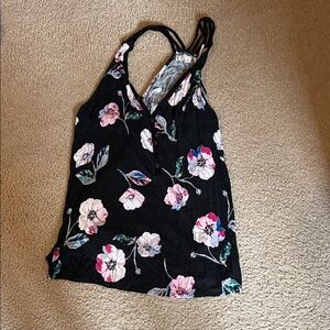 Maurices Black Floral Camisole Top